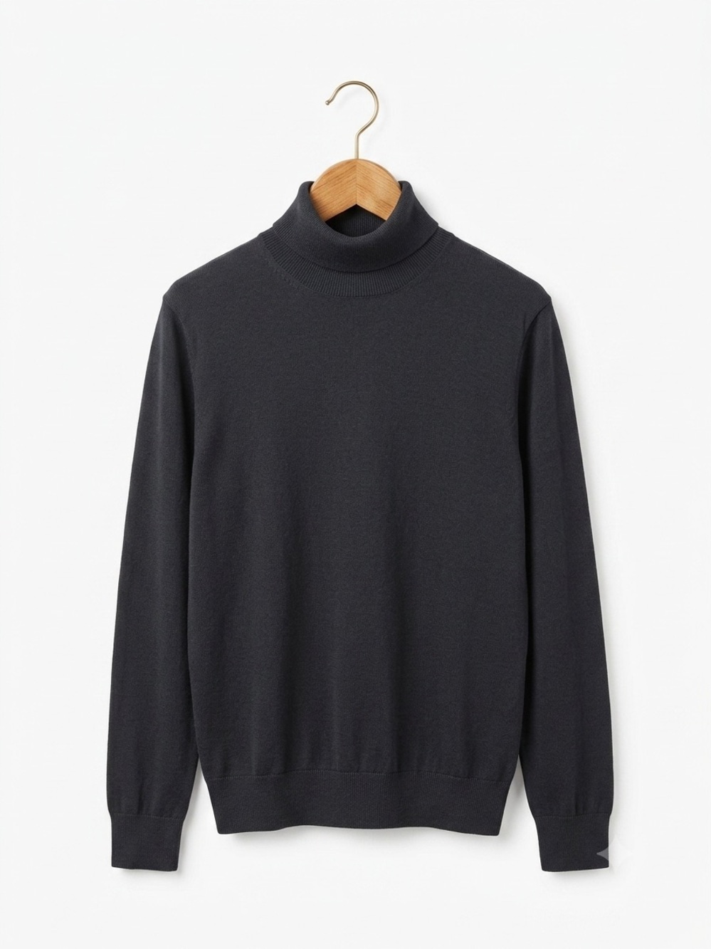 Andrew Marc Cotton Blend Navy Turtleneck LARGE